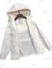 White Hooded drawstring slim design ladies outdoor sunscreen high tech nylon lightweight hooded jacket Slim fit Anti wrinkle free Fashion Spring windproof Jacket