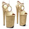 Dance Shoes Peep Toe 23CM/9inches PU Upper Plating Platform Sexy High Heels Sandals Pole 041