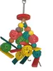 Papagaio brinquedo rattan bola de madeira pássaro brinquedo pequeno papagaio roendo molar brinquedo de escalada acessórios gaiola pássaro