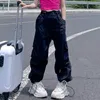 Broeken Mode Tienerbroeken voor meisjes Casual hoog getailleerde trekkoord Loose Fit Multi Pockets Kid Tall Cargo Joggingbroek