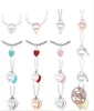 NOUVEAU 100 925 Collier En Argent Sterling Pendentif Coeur Perle Chaîne Or Rose Et Or Luxueux Pour Les Femmes Bijoux De Mode Original Gif3873415