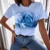 Die kurzen Ärmel der Designer verkaufen sich gut. Frühlingsneues kurzärmeliges Damen-T-Shirt mit Blumendruck, Herrenbekleidung, Rundhals-T-Shirt