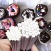 Disposable Flatware Kraft Paper Stick White Lollipop Decorating Solid For Chocolate