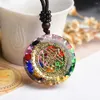 Pendant Necklaces Necklace Accessories Women Jewelry Reiki Healing Stone Crystal 7 Chakara Orgonite Energey Charms