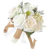 Decoratieve bloemen Rozenboeket Bruid Bruidsboeketten Bruiloftsbloem Grote kunstimitatie