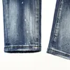 Jeans masculins créatrice de luxe européenne et américaine Jeans pour hommes Slim Fit Elastic Brodery Pantal