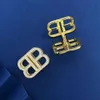 Sieraden BB Earring Internet Celebrity Niche Design Full Diamond Double B Letter Oorbellen Licht Luxe Luxe modieus gevoel Celebrity oorbellen Z7QL