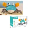 Électrique/RC animaux bébé baignoire jeu d'eau crabe jouet horloge Portable plage enfants douche accessoire tirant une ficelle pour apprendre à marcher YQ240402