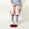 Women Socks 1Pairs Cotton Five Finger Colorful Stripes Split Toe Sports Kawaii Harajuku High Tube Five-Toe