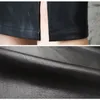 Faldas Falda de cuero PU negra Mujeres Nuevo Midi Y Cintura alta Bodycon Split Oficina Lápiz Longitud de la rodilla PS Tamaño V191111 Entrega de gotas Appare Dhrlu