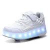 Meninos e meninas led patins emissores de luz crianças forfor adultos esportes ao ar livre sapatos de deformação 240321