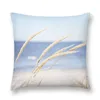 Pillow Beach Grass Blue Coastal Seashore Pography Throw Cover Case Christmas Soffa Covers