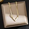 18K Gold Letter pendants necklaces Designer Jewelry Snake bone chains Lady Gold necklaces Sexy clavicle chain charm Women Wedding jewelry Nice Chokers