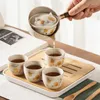Ensembles de voies de thé Xiaokangpao TEAT THE Set Kungfu Automatic Rotation Pot Chinese Style Céramique Céramique