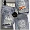 Mäns jeans sommar harajuku mode denim mens blå jeans koreanska lyxkläder stil varor hiphop denim shorts jeans shortsl2404