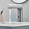 Bathroom Sink Faucets Gun Grey Smart Sensor Basin Faucet Cold Water Mixer Tap Automatic Touch For Deck Mounted