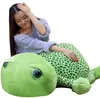 Dorimytrader Große schöne Tierschildkröte, Stofftier, riesige grüne Schildkröte, Plüschpuppe, Kissen, Weihnachtsgeschenk, 120 cm, 47 Zoll, DY613364571443