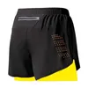 Shorts pour hommes Shorts pour hommes 2024 Shorts de course vêtements de sport 2-en-1 shorts d'entraînement été Double couche plage hommes vêtements de course lente Gym Sports ShortsC240402