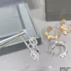 Boucles d'oreilles Nouveau 2022 Vente À La Mode Européenne Top Marque Chaude Classique Europe Bijoux De Luxe Boucles D'oreilles Pour Les Femmes Géométrique Plein Zircons Goutte Cristal