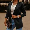 Ternos femininos 2024 escritório feminino blazers casual manga longa sólido formal trabalho terno moda senhoras jaquetas casaco fino