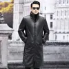 Men's Suits Brand Winter Korean Plus Size Sheepskin Coats Male Long Leather Clothes Warm White Duck Down Outwear Fashion Jackets