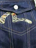 2024秋と冬の新しいトレンディなブランドフッシェンラムウールバージョンコープ刺繍デニムジャケット