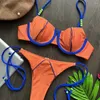 Maillots de bain pour femmes 2024 Sexy deux pièces ensemble avec bikini coloré pour le tourisme vacances plage piscine fête mode correspondant