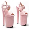 Dance Shoes Peep Toe 23CM/9inches Suede Upper Plating Platform Sexy High Heels Sandals Pole 09