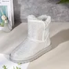 HBP غير العلامة التجارية غير مقاومة للماء القطن النقي النقي ، حافظ على صانع الأحذية المخصص الدافئ تخصيص أحذية الثلج للنساء أحذية شتوية للنساء