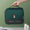Boîte de médecine en couches épaissie de ménage de grande capacité portable armoire à pharmacie en tissu étanche de stockage