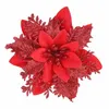 Dekorativa blommor Festival Wreath Decoration Simulation Flower Accessories Artificiell växtduk Plast 15 cm rött vin guldblått