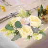 Anneaux de chandelier à fleurs décoratives, couronnes de feuilles artificielles du département des forêts, décoration de fête de mariage