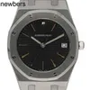 Top Men APS Factory Audemar Pigue Watch Swiss Movement Abbey Royal Oak Black Dial Black Selvênte