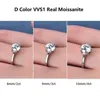 23CT 4CT Solitaire Diamond Pierdzież zaręczynowy PT950 Platinum Plated 925 Srebrne obietnicy Pierścienie dla kobiet biżuteria ślubna 240402