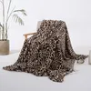 Filtar dubbelskikt leopard filt kristall sammet soffa kasta super mjuk varm multifunktion rese sängöverdrag på sängen