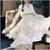 İş Elbiseleri 2024 Sonbahar Fransız 2 Parça Etek Set Kadınlar Sıradan Ofis Lady Hardigan Peri Elegant Dış Giyim Çiçek Kayışı Elbise Kore Dr Dhevh