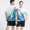 Män och kvinnor Tracksuit Fashion Print Sportswear Set Tshirtshorts Twopiece Sports Set Par Quick Dry Tennis Suit 240402