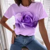 デザイナーの半袖が春の春の新しいスリーブレディースTシャツの花印刷されたメンズ衣類丸い首を販売していますt ty2s