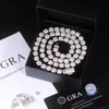 Argento massiccio 8mm 12mm di larghezza con catena a maglie cubane con diamanti Moissanite GRA di colore D per collana hip-hop da uomo rapper