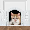 Porta de transportadoras de gatos para o exterior sem desbaste de animais de estimação de gatinho noflap suprimentos de cão essencial porão