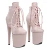 Dance Shoes Leecabe 20CM/8Inch Women's Platform Boots Party High Heels Closed Toe Pole