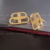 Bijoux Bb Oreille d'oreille Internet Cébrite Niche Design Full Diamond Double B LETTRES BOURNES D'OREURES LUMBRE LUXURES MOLLE DE CÉLÉBRITÉ MORGNES D'OREUX X7S1