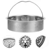 Double Boilers Steamer Rack Food Basket Dumpling For Pots Handheld Household Stainless Steel Cookware