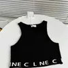 Designer Cel Womens Tank Tops t Shirts Summer Women Tops Tees Top Embroidery Sexy Off Shoulder Gray Casual Sleeveless Backless Top Shirts Solid Stripe Color Vest 383k
