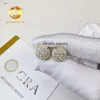 Стильные ювелирные изделия из роскошного рэппера в запасе со льдом с хип -хоп серебряным серебро S925 VVS1 Moissanite Diamond Stud Серьги мужчины мужчины