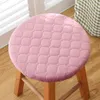 Pillow Restaurant School Canteen Stool Seat Cover Flannel Thickened Plastic Small Round Chair Non-slip Mat