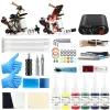 Kits de tatuagem, máquinas de tatuagem, arma com tintas, fonte de alimentação, pedal, ferramentas de arte corporal, conjunto completo de acessórios, suprimentos da ru/eua