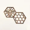 Tapis 1pcs nid d'abeille décoration en bois pendentif créatif artisanat polyvalent