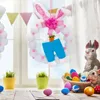 Porte-clés lapin à la mode, fleurs décoratives suspendues, pendentif de sac de jouet de dessin animé