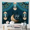 Wandtapijten Ramadan Tapijt Muur Decor Perzik Fluweel Gedrukt Woondecoratie Hangende Achtergrond Doek